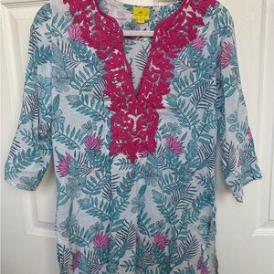Roberta Roller Rabbit Pattern Cover Up SZ XS